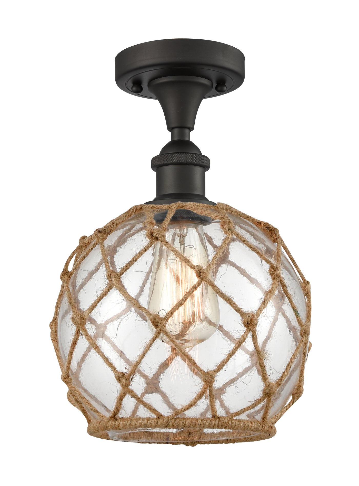 Edison Semi-Flush Mount Brushed Nickel