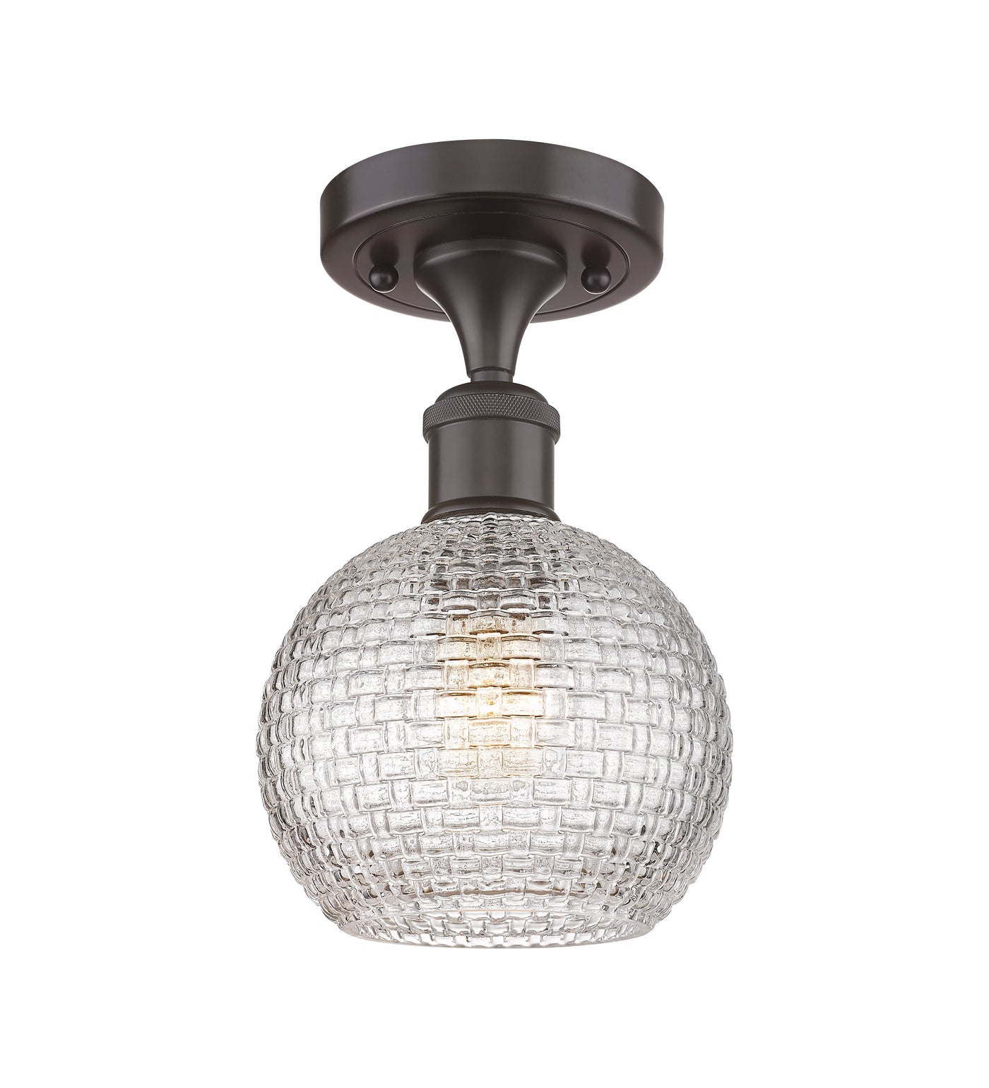 Edison Semi-Flush Mount Brushed Satin Nickel