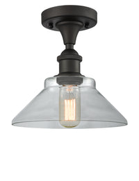 Edison Semi-Flush Mount Brushed Satin Nickel