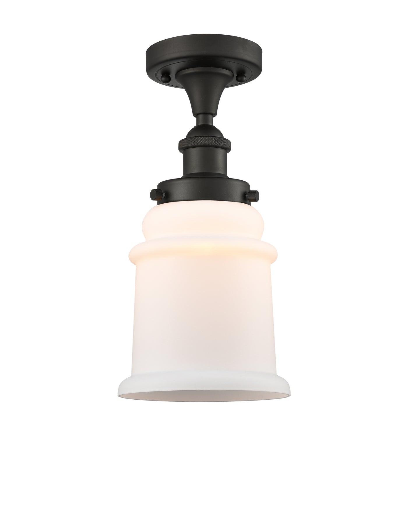 Edison Semi-Flush Mount Brushed Satin Nickel