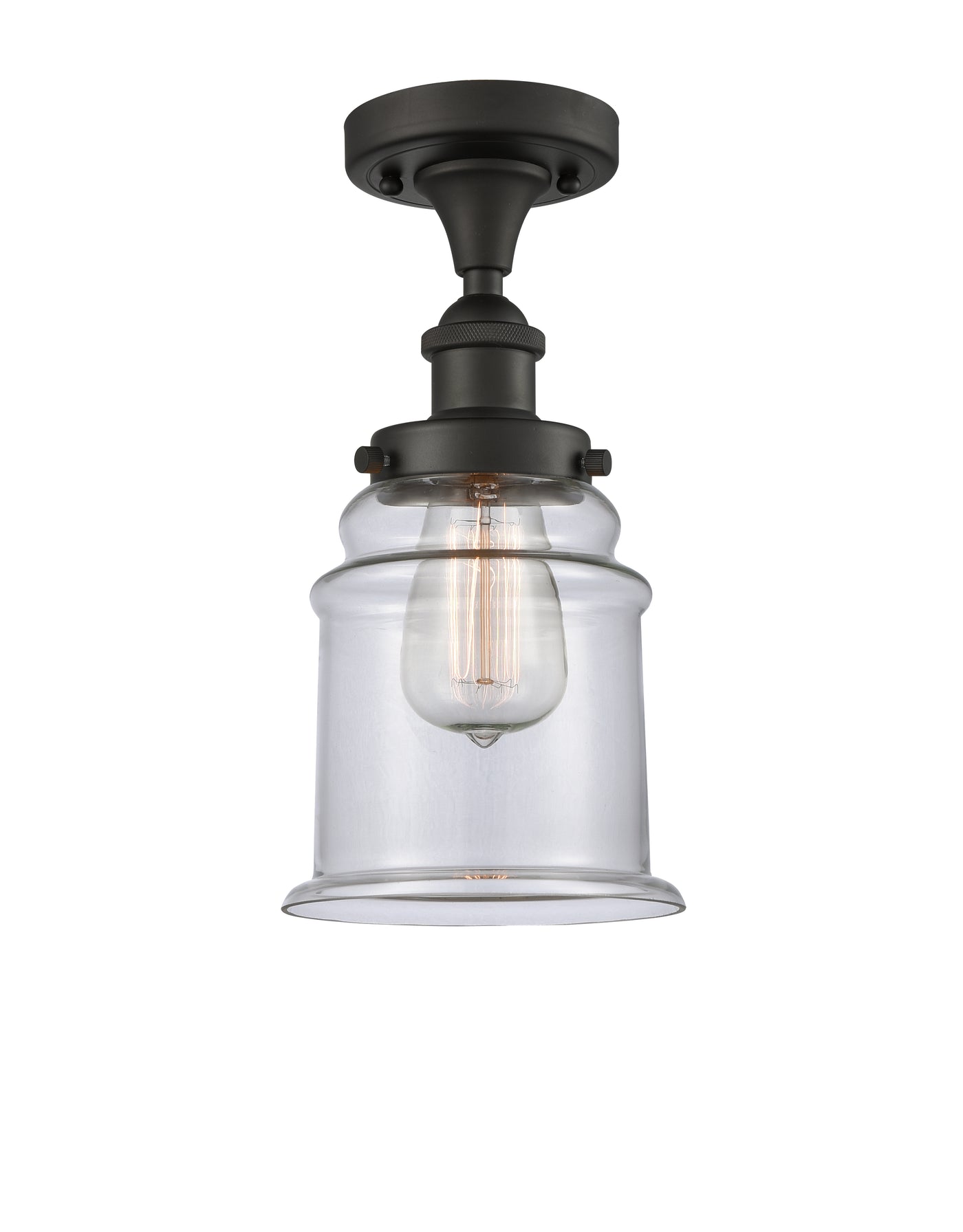 Edison Semi-Flush Mount Brushed Satin Nickel