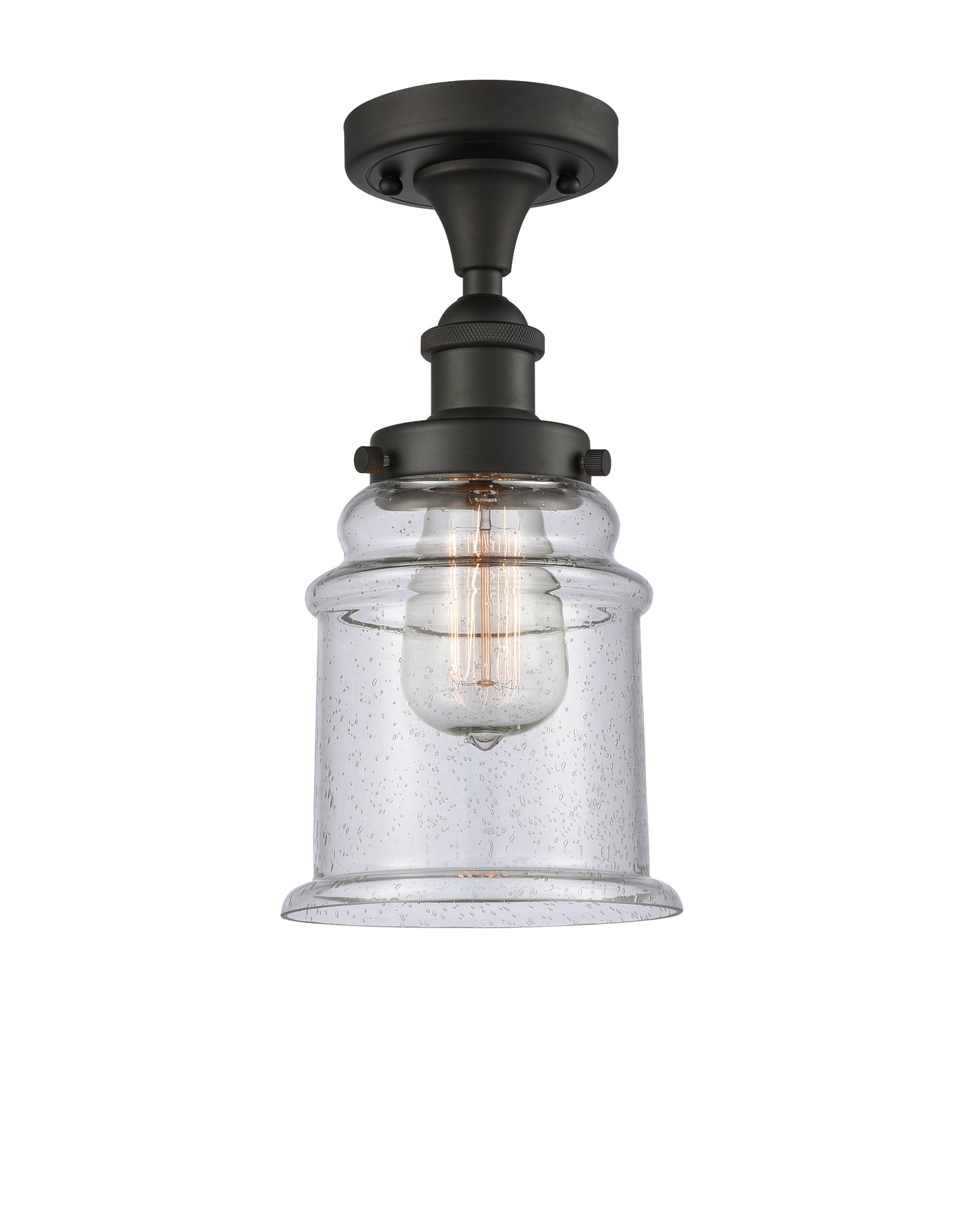 Edison Semi-Flush Mount Brushed Satin Nickel