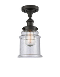 Edison Semi-Flush Mount Brushed Satin Nickel