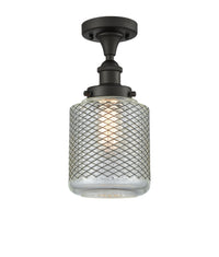 Edison Semi-Flush Mount Brushed Satin Nickel