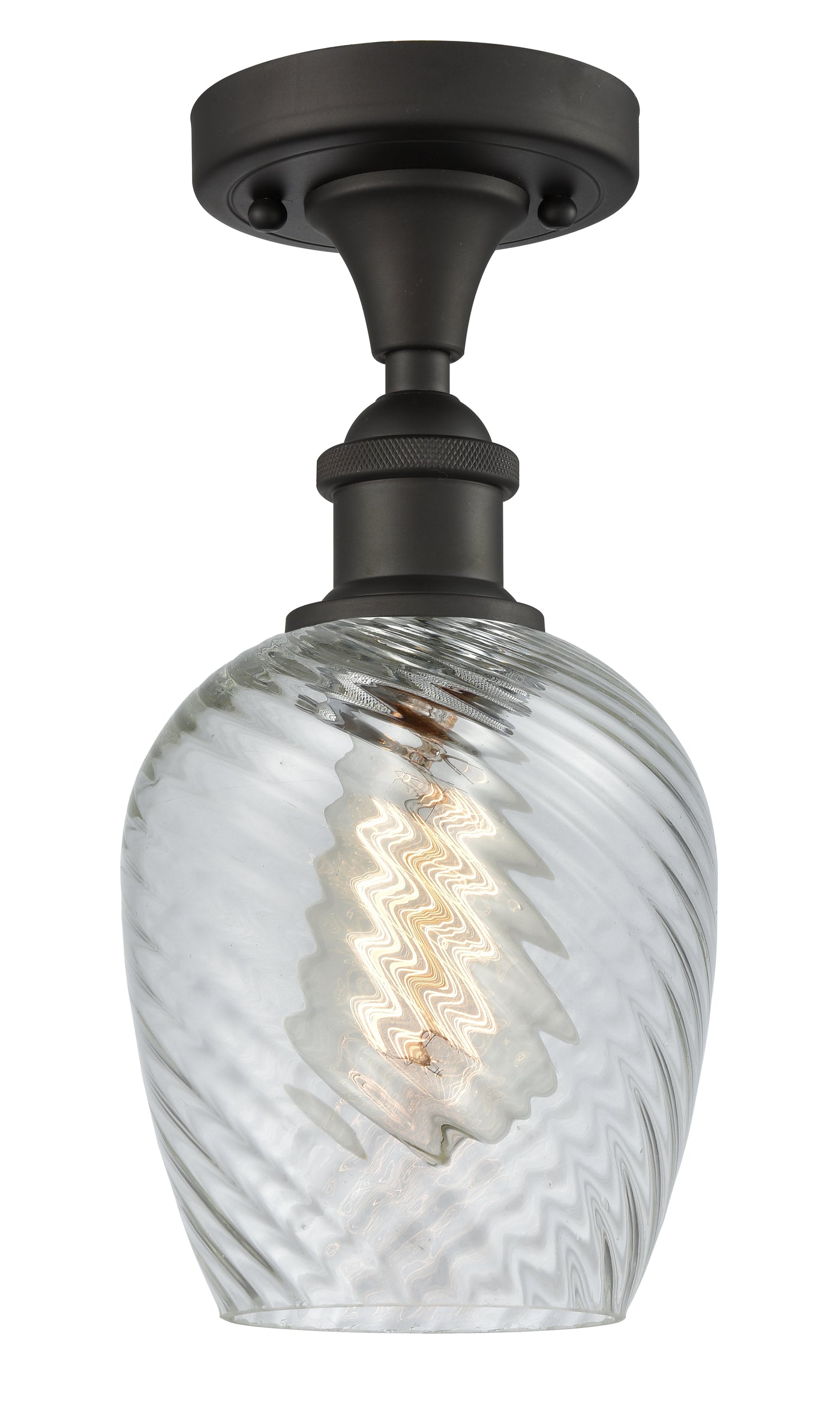 Edison Semi-Flush Mount Brushed Satin Nickel