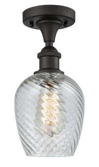 Edison Semi-Flush Mount Brushed Satin Nickel