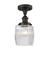Edison Semi-Flush Mount Brushed Satin Nickel
