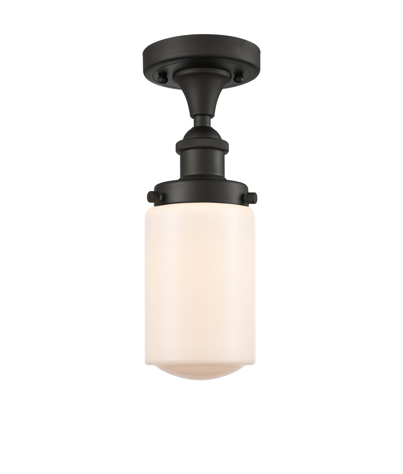 Edison Semi-Flush Mount Brushed Satin Nickel