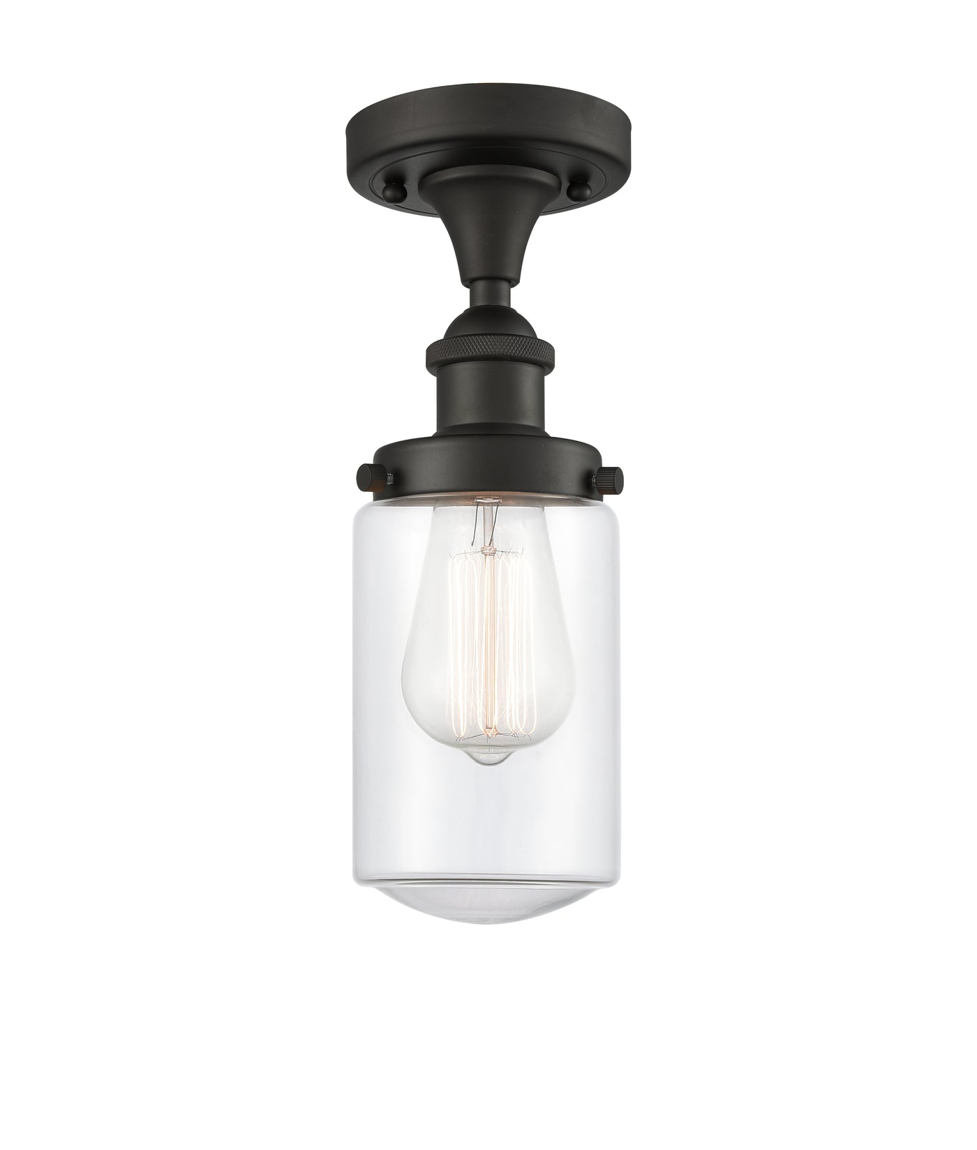 Edison Semi-Flush Mount Brushed Satin Nickel
