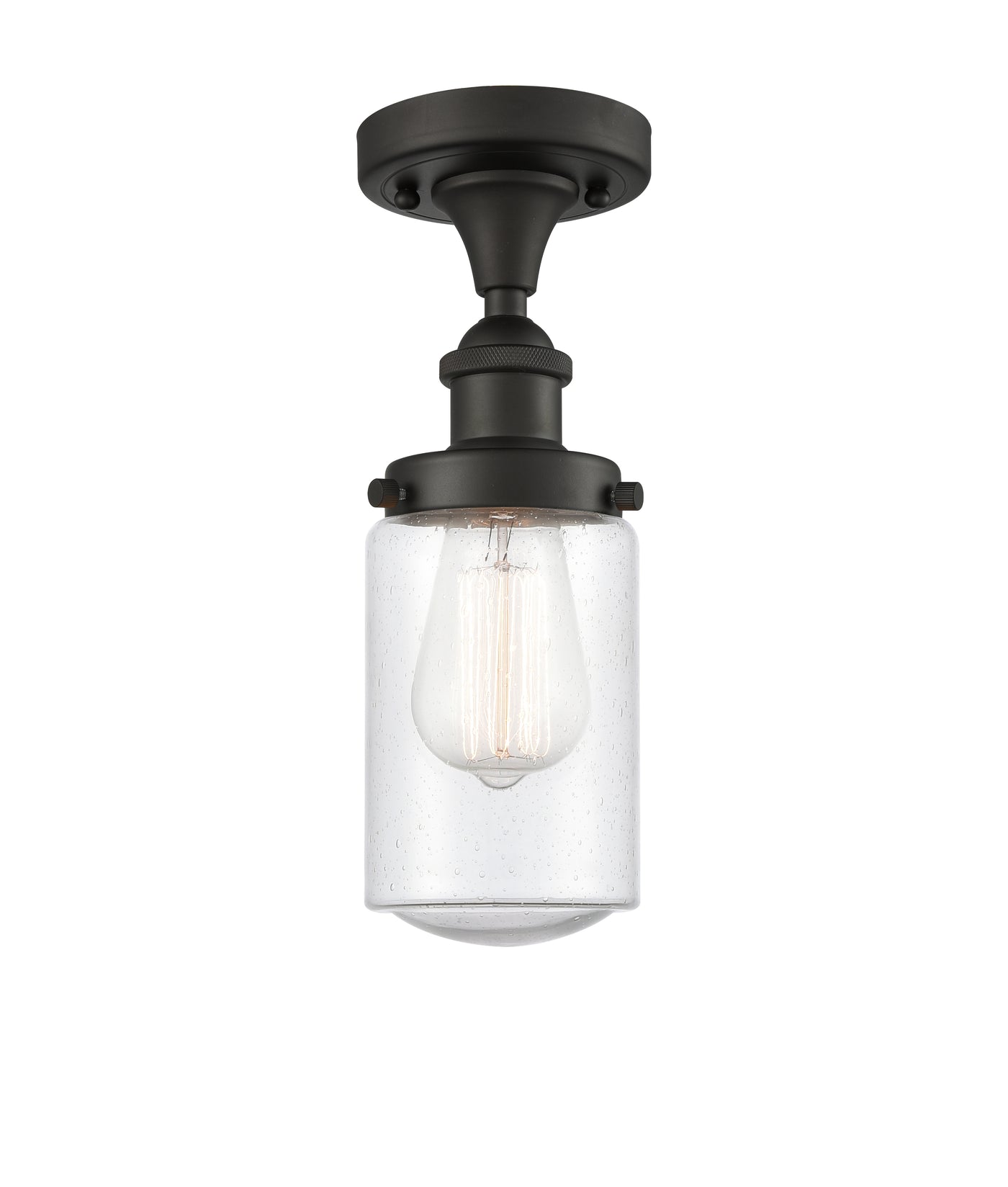 Edison Semi-Flush Mount Brushed Satin Nickel