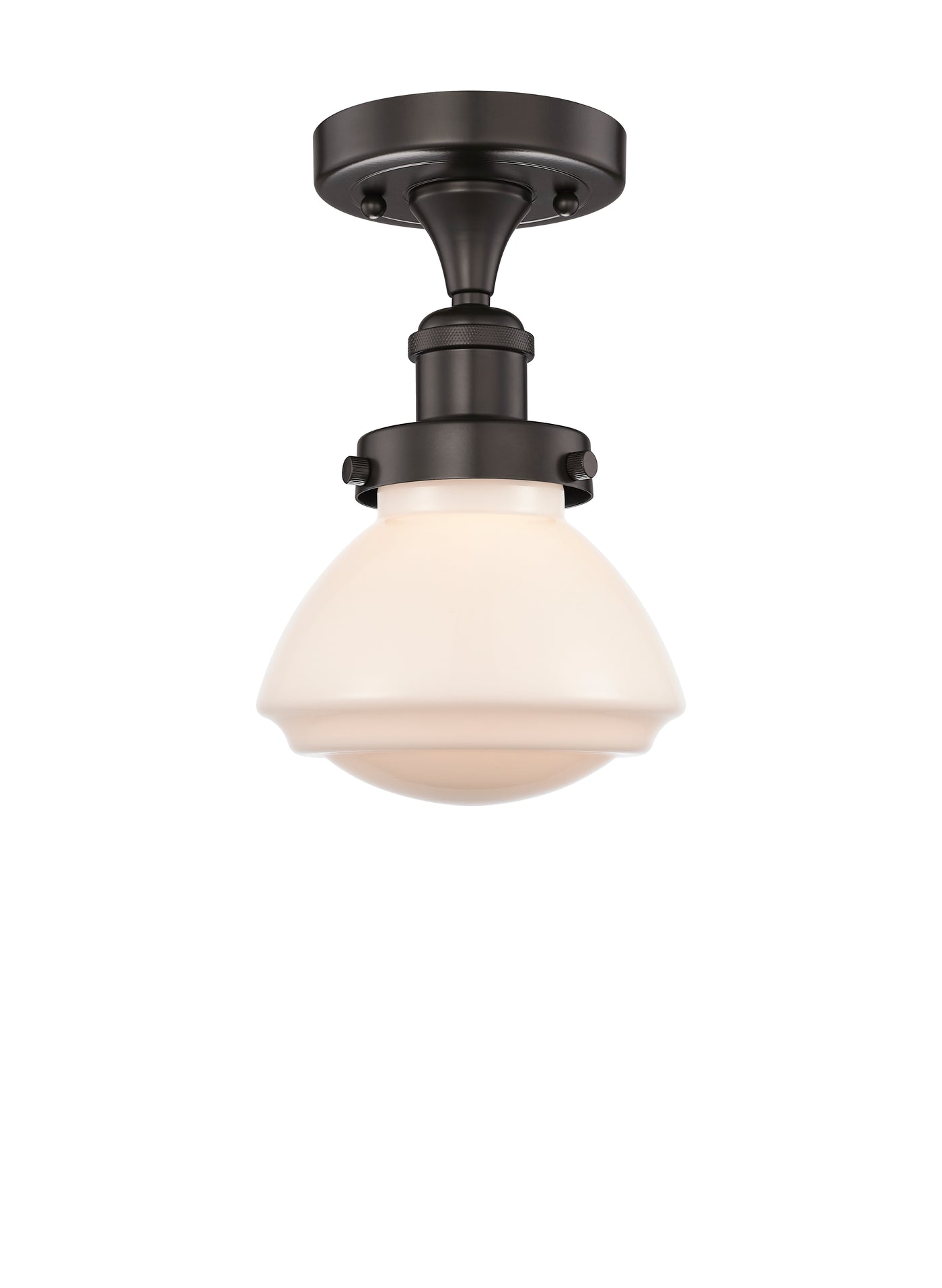 Edison Semi-Flush Mount Brushed Satin Nickel