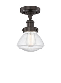 Edison Semi-Flush Mount Brushed Satin Nickel