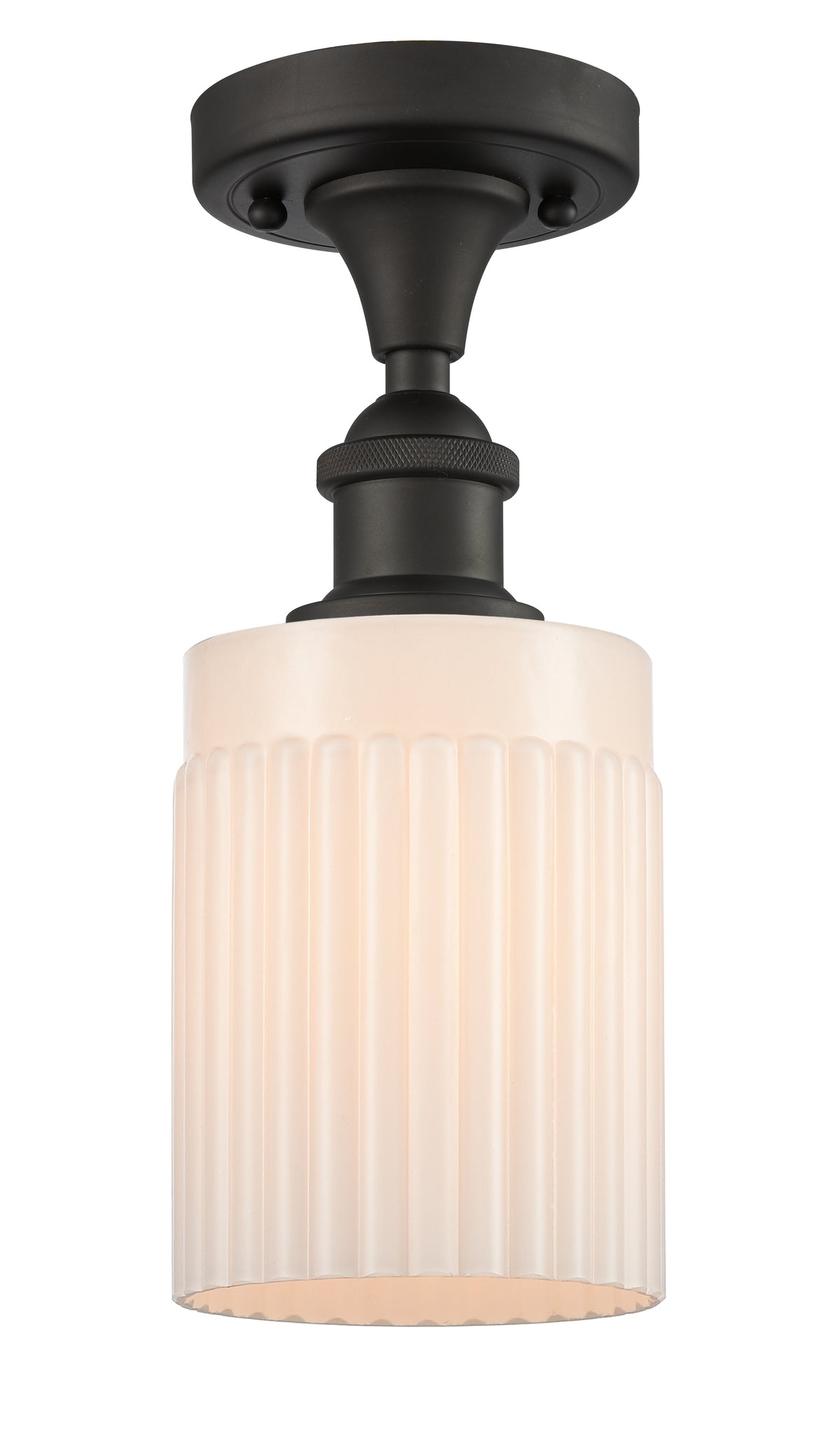 Edison Semi-Flush Mount Brushed Satin Nickel