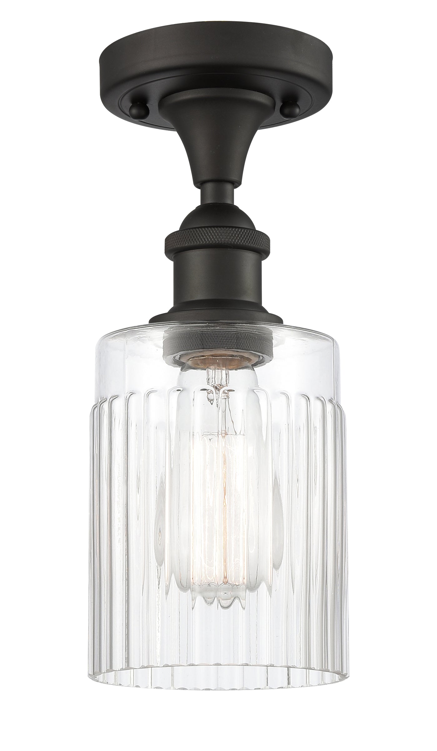 Edison Semi-Flush Mount Brushed Satin Nickel