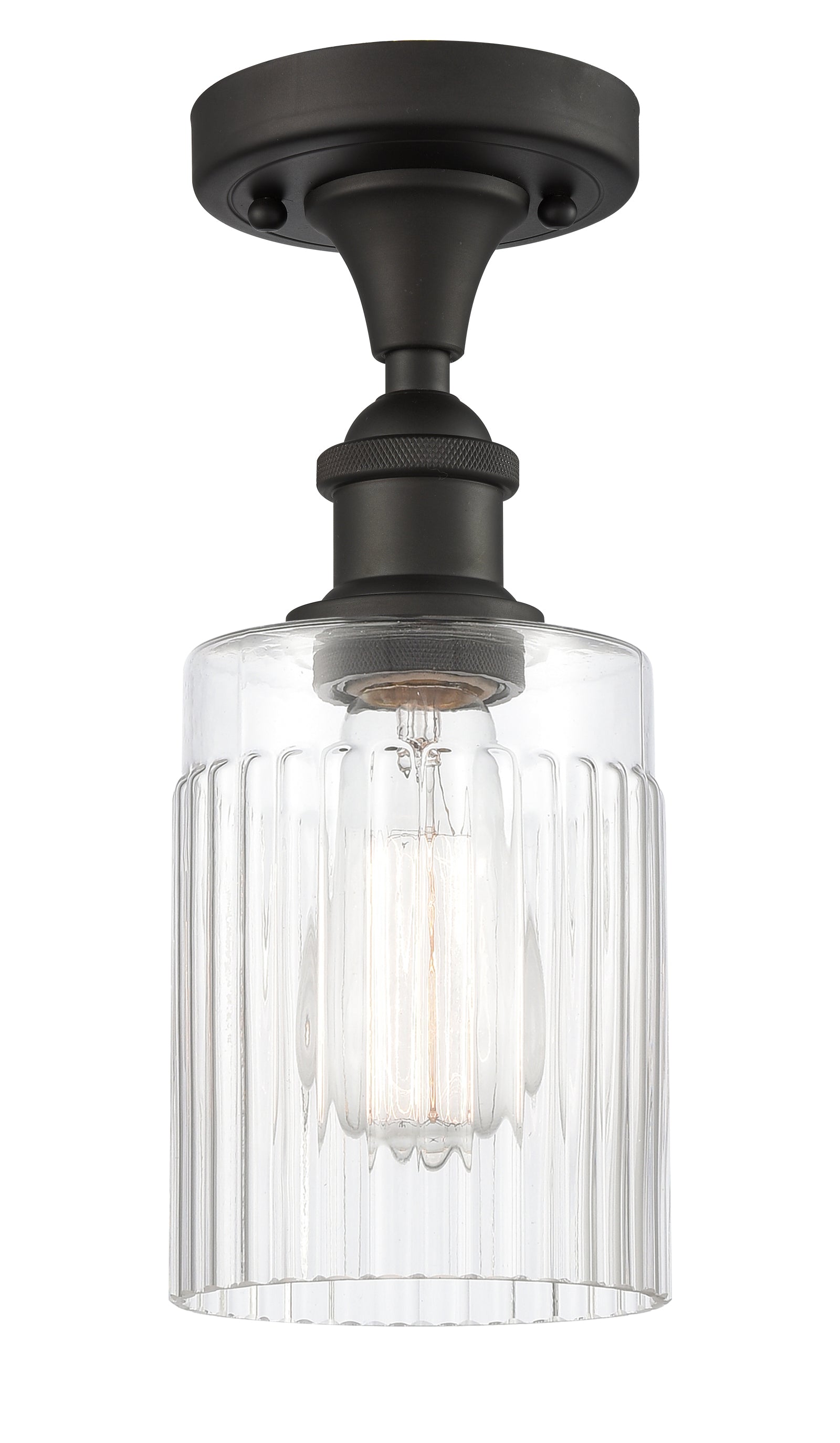 Edison Semi-Flush Mount Brushed Satin Nickel