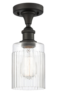 Edison Semi-Flush Mount Brushed Satin Nickel