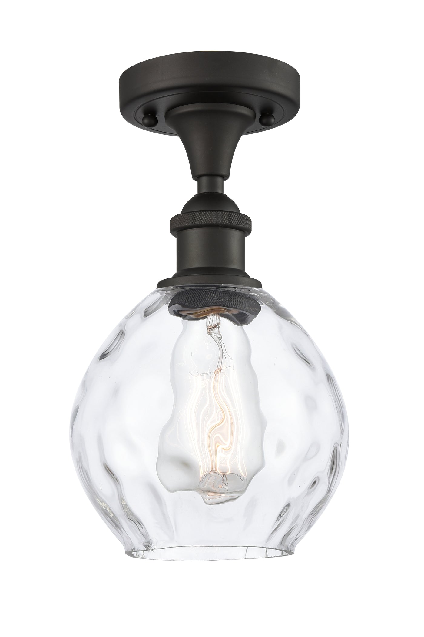 Edison Semi-Flush Mount Brushed Satin Nickel