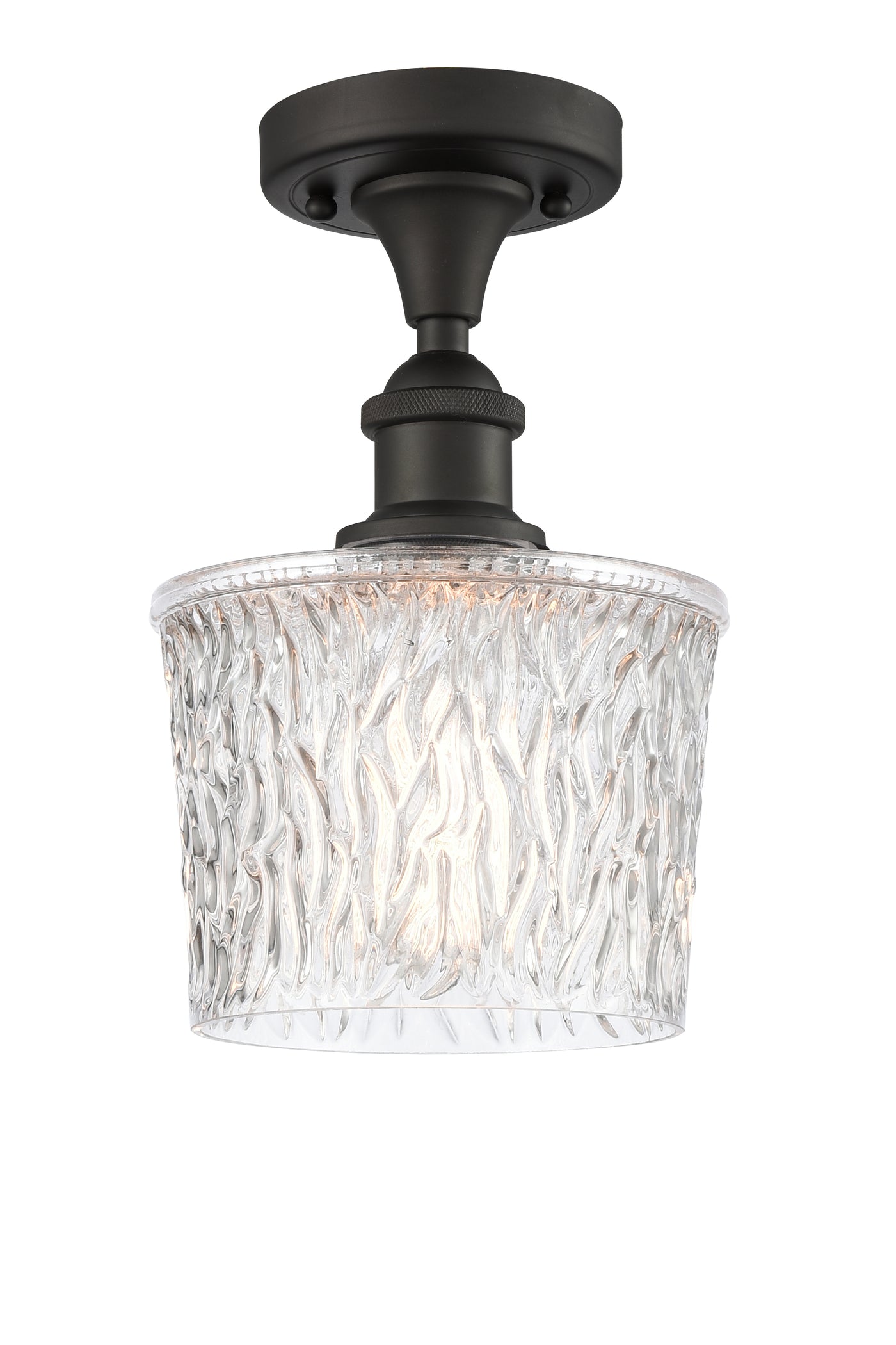 Edison Semi-Flush Mount Brushed Nickel