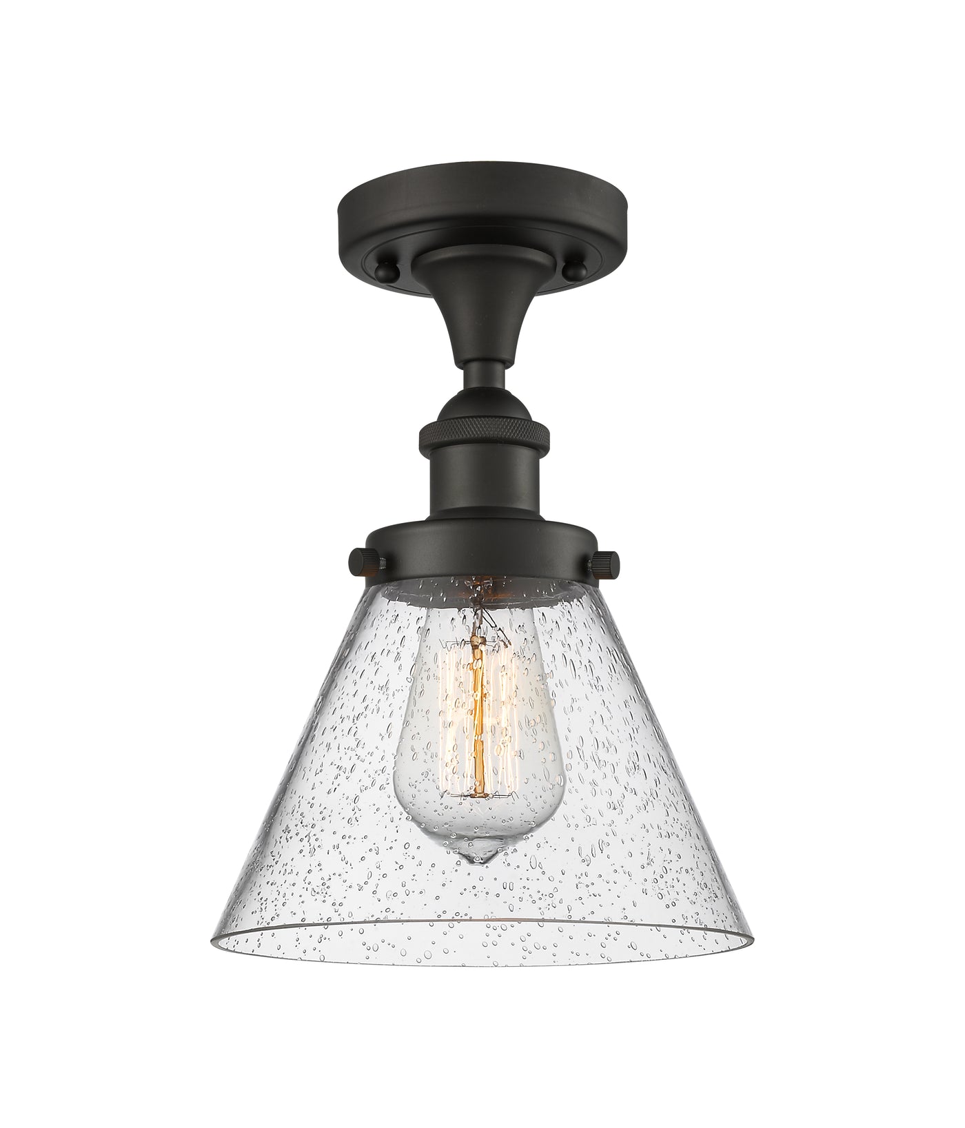 Edison Semi-Flush Mount 5.25 Brushed Nickel