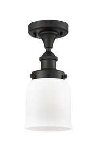 Edison Semi-Flush Mount Cast Brass Finish