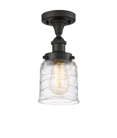 Edison Semi-Flush Mount Brushed Satin Nickel