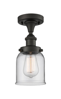 Edison Semi-Flush Mount Cast Brass Finish