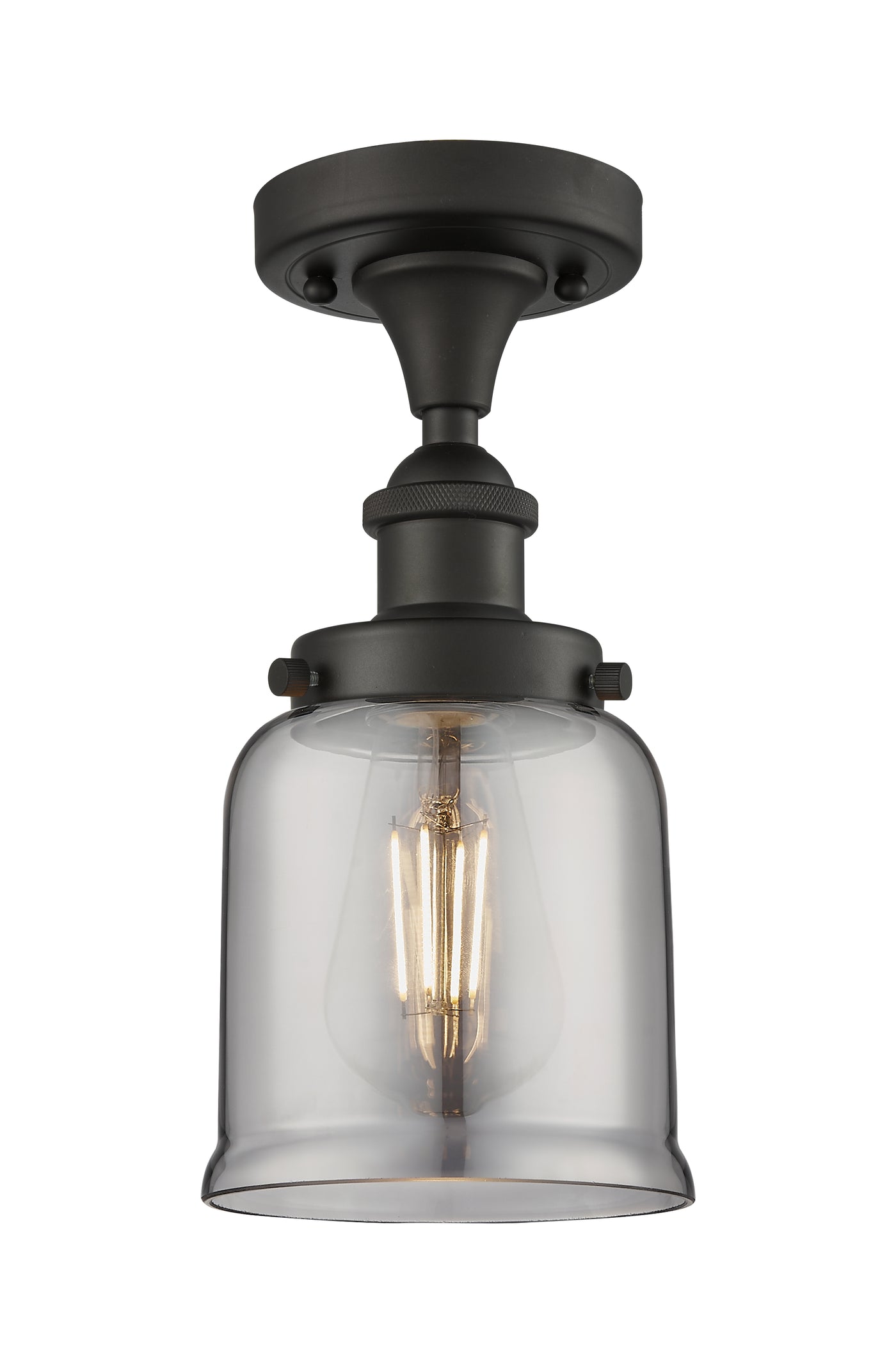 Edison Semi-Flush Mount Cast Brass Finish
