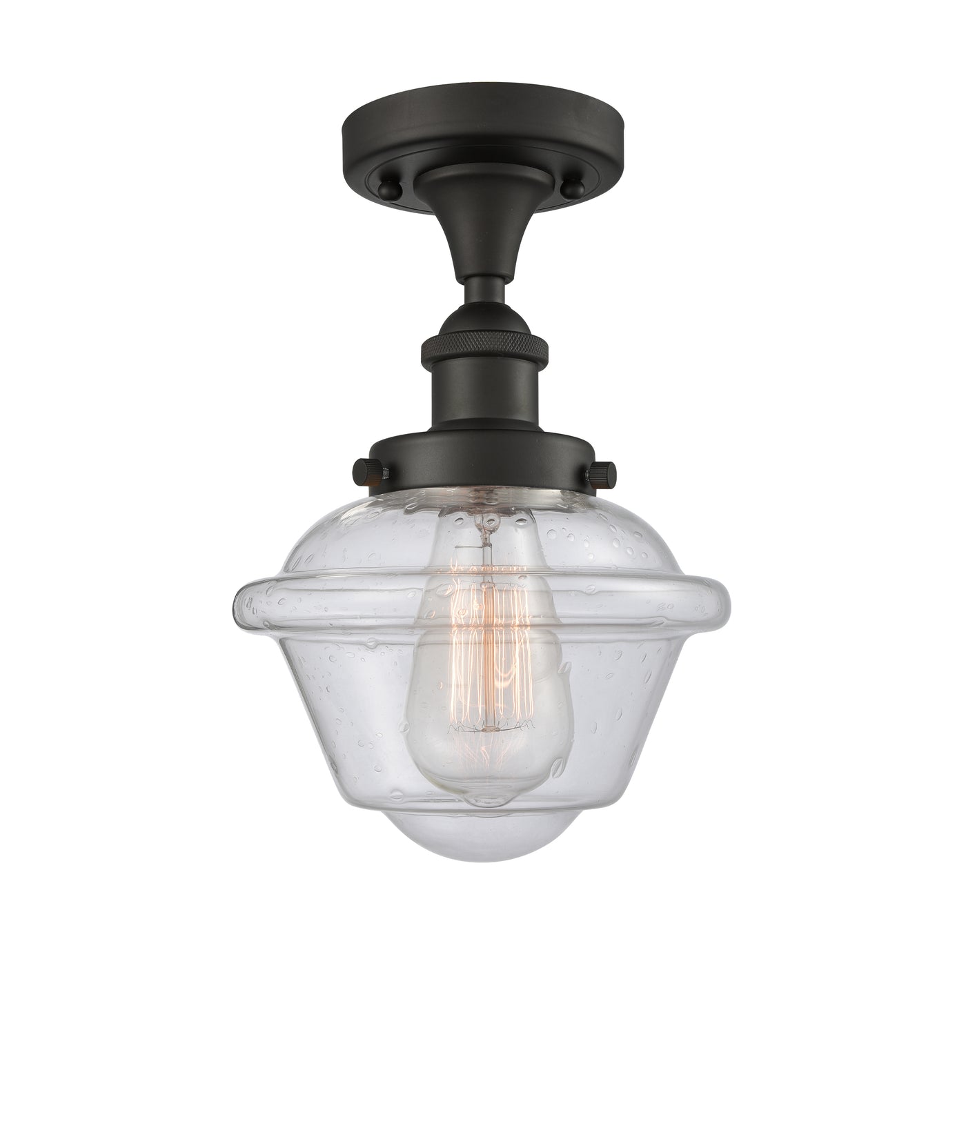 Edison Semi-Flush Mount Brushed Satin Nickel