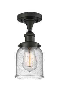 Edison Semi-Flush Mount Cast Brass Finish