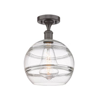 Edison Semi-Flush Mount Brushed Satin Nickel