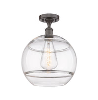 Edison Semi-Flush Mount Brushed Satin Nickel