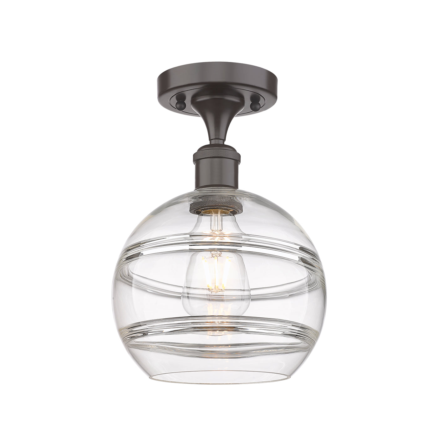 Edison Semi-Flush Mount Brushed Nickel