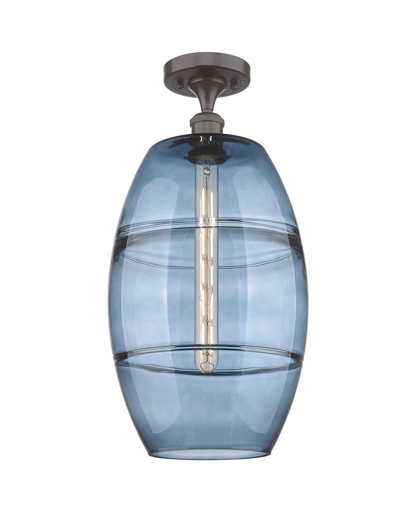 Edison Semi-Flush Mount Brushed Nickel