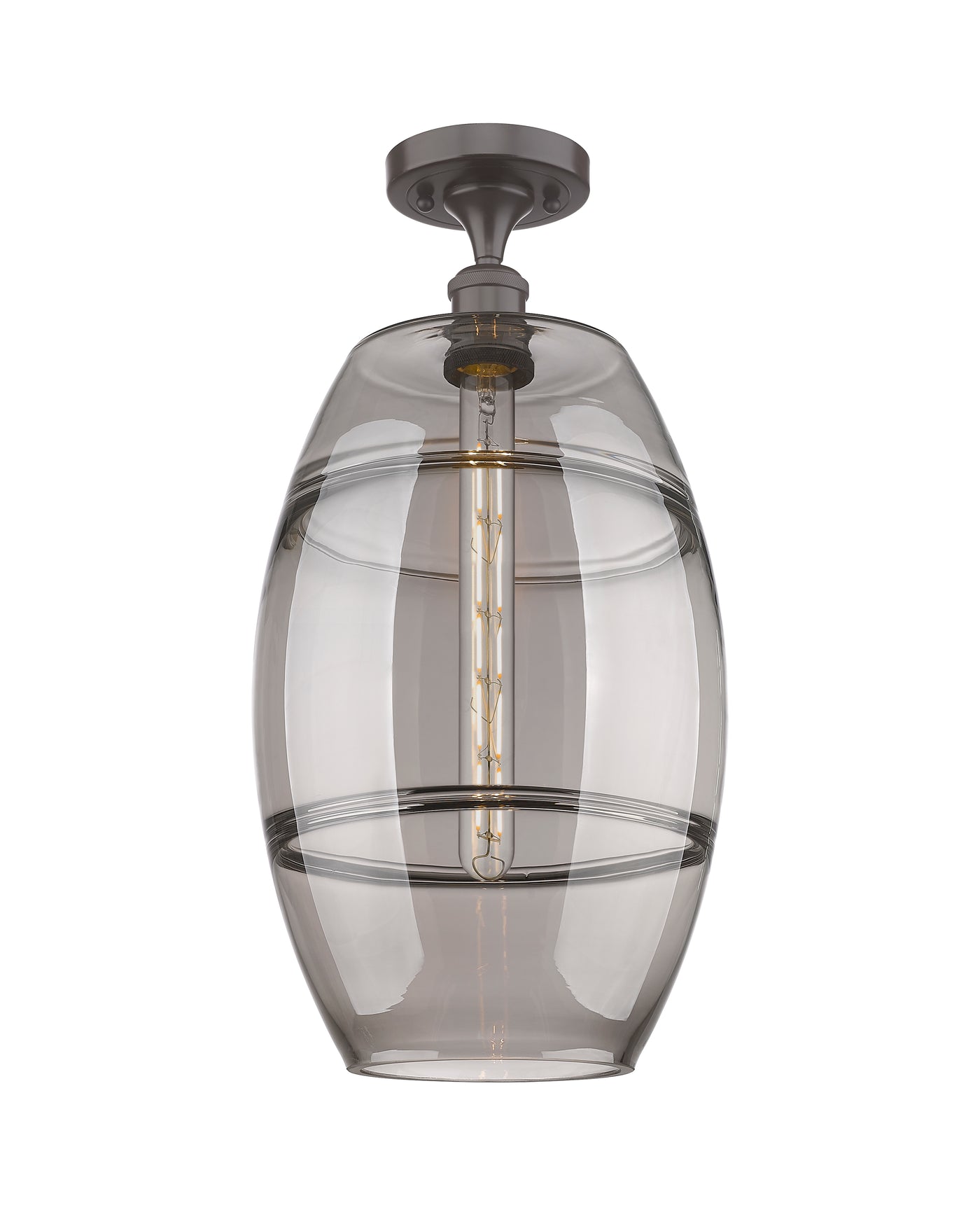 Edison Semi-Flush Mount Brushed Nickel