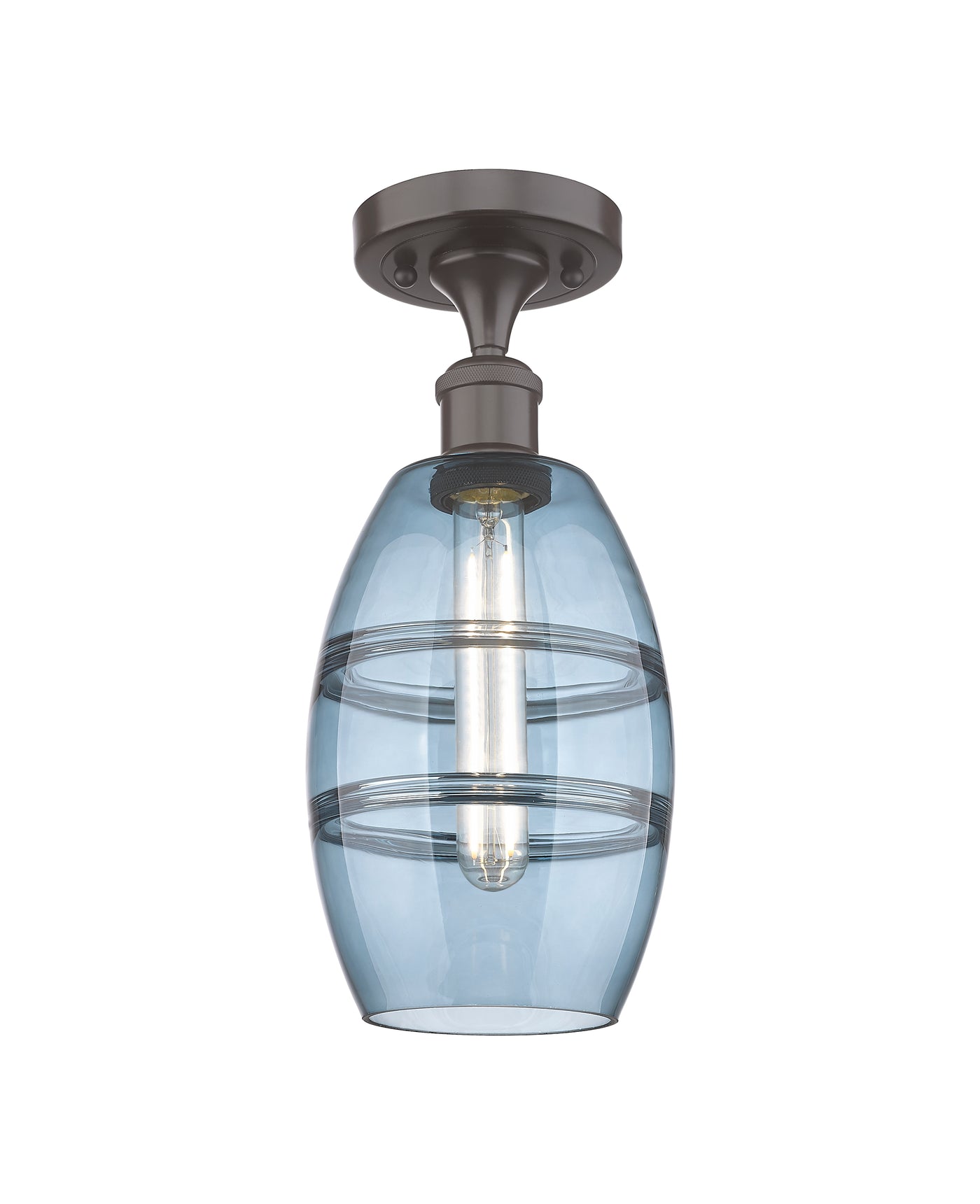 Edison Semi-Flush Mount Brushed Satin Nickel