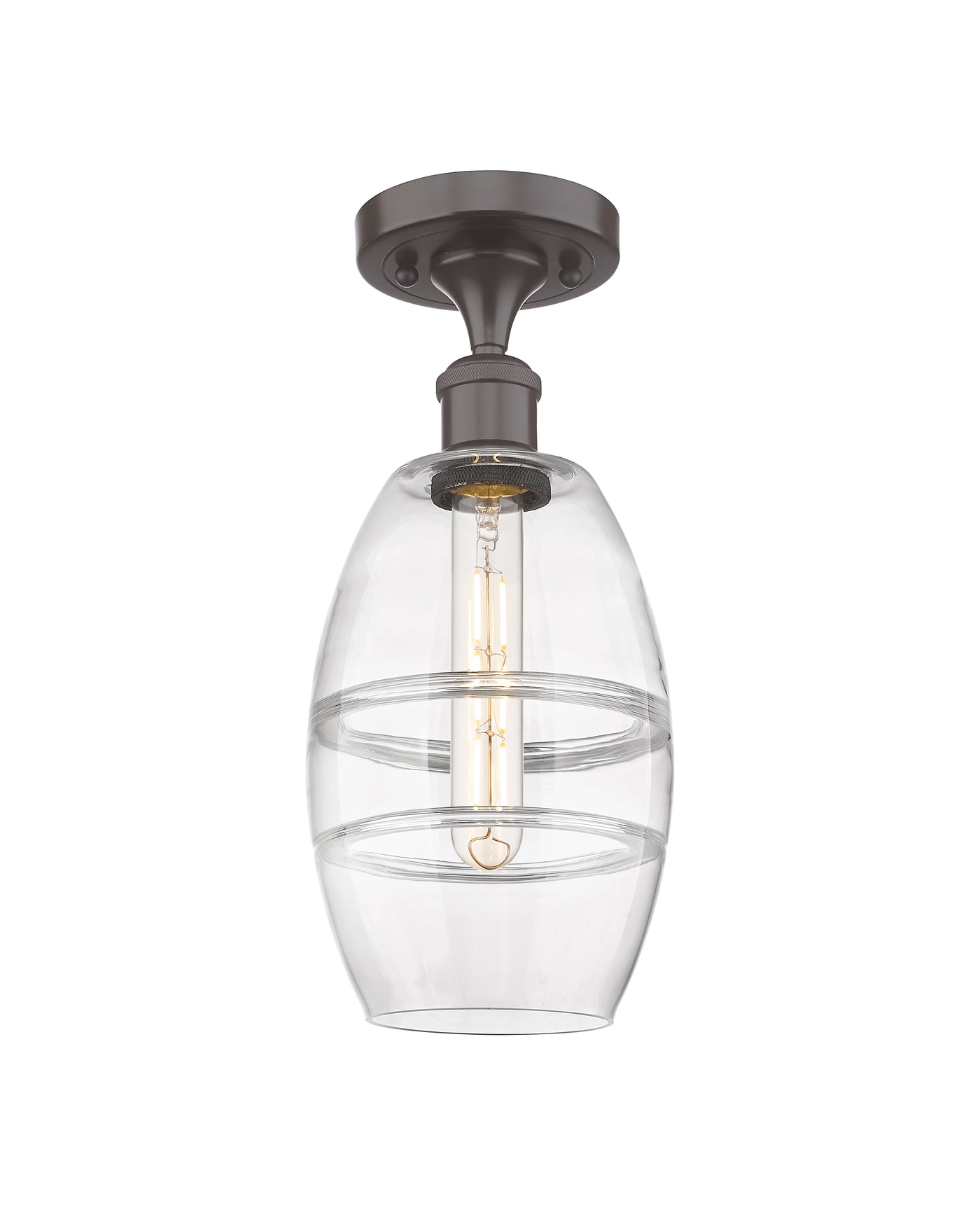 Edison Semi-Flush Mount Brushed Satin Nickel