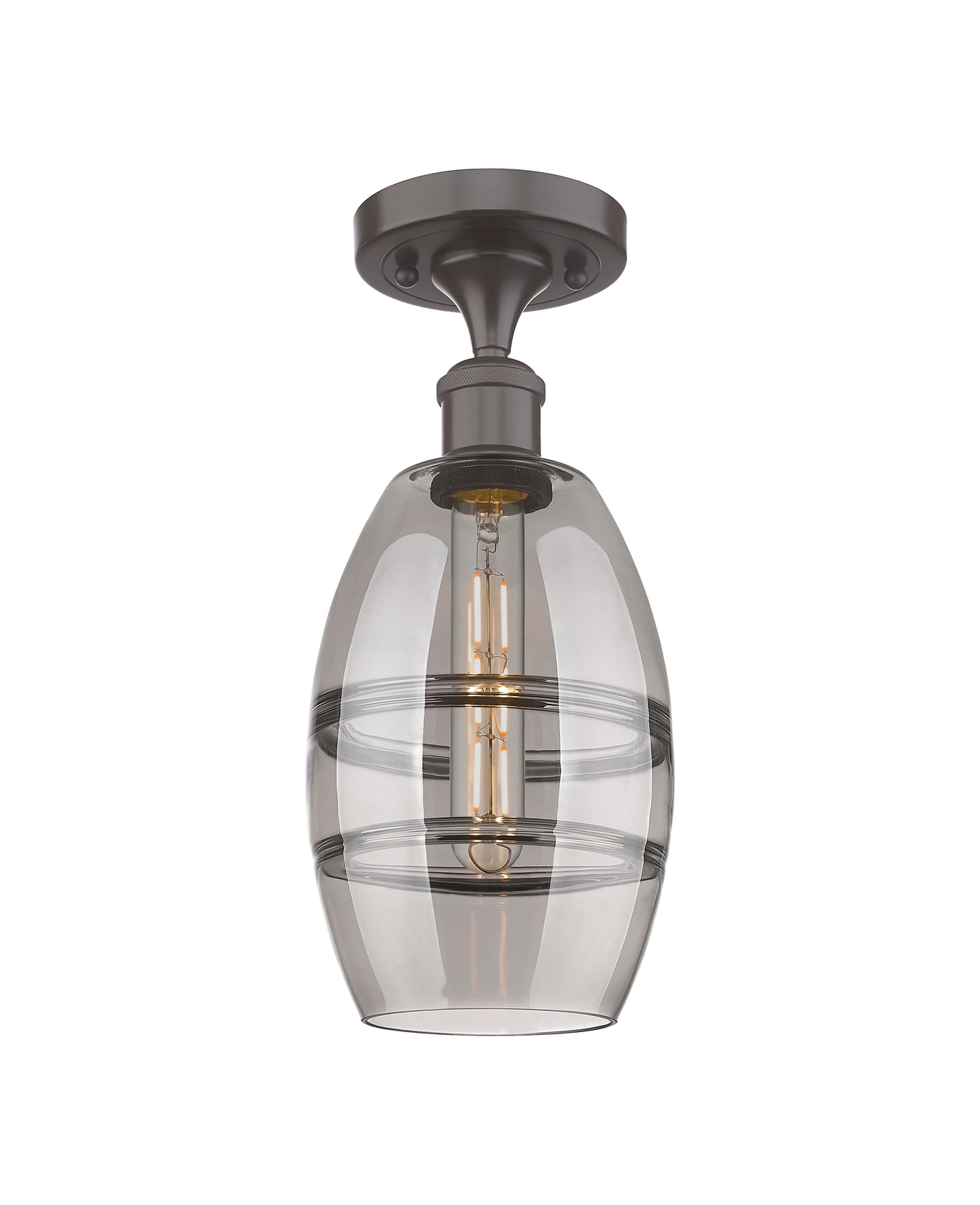 Edison Semi-Flush Mount Brushed Satin Nickel