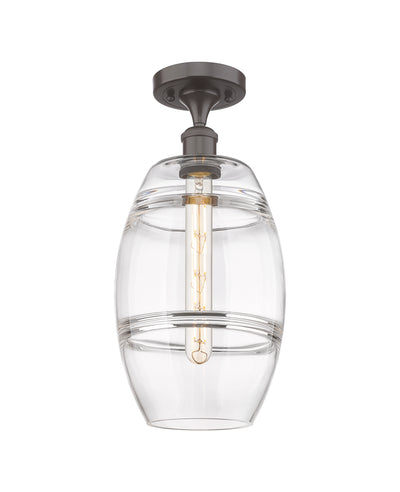 Vaz 8-Inch 1-Light Semi-Flush Mount 17-Inch High