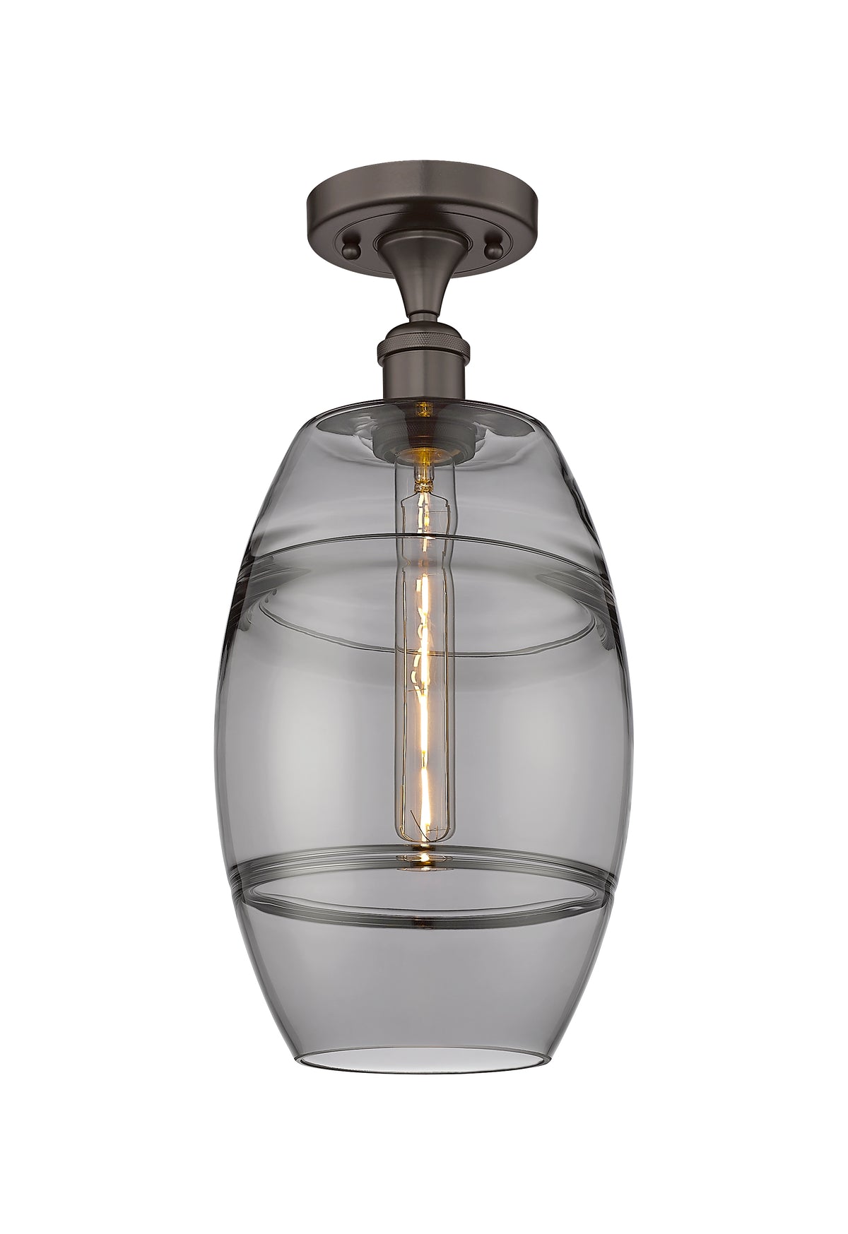 Vaz 8-Inch 1-Light Semi-Flush Mount 17-Inch High