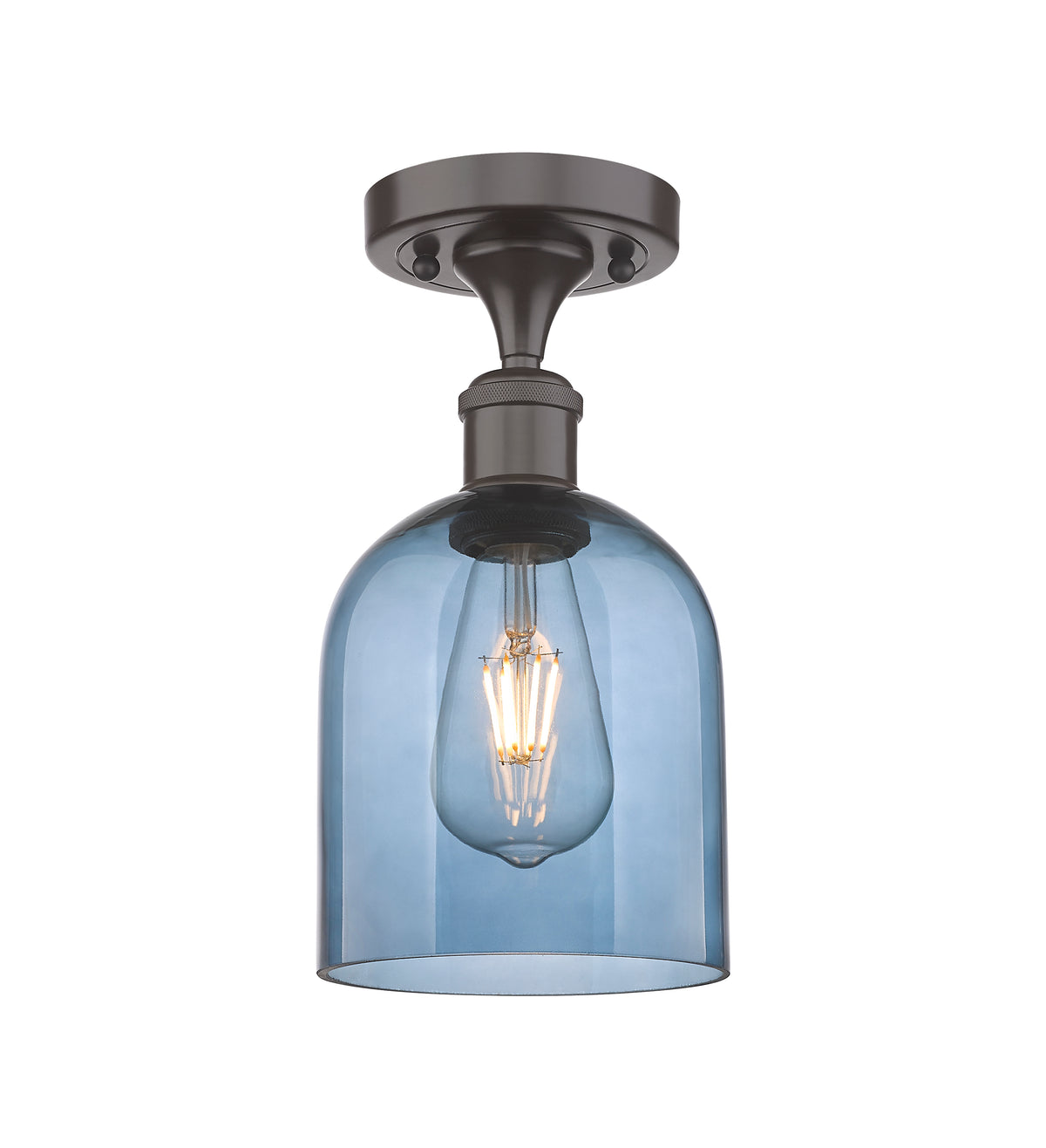 Bella 6-Inch 1-Light Semi-Flush Mount 11.5-Inch High