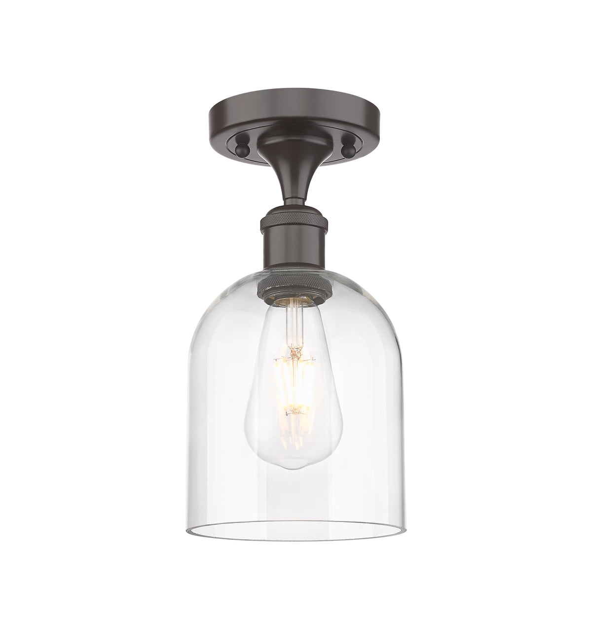 Bella 6-Inch 1-Light Semi-Flush Mount 11.5-Inch High