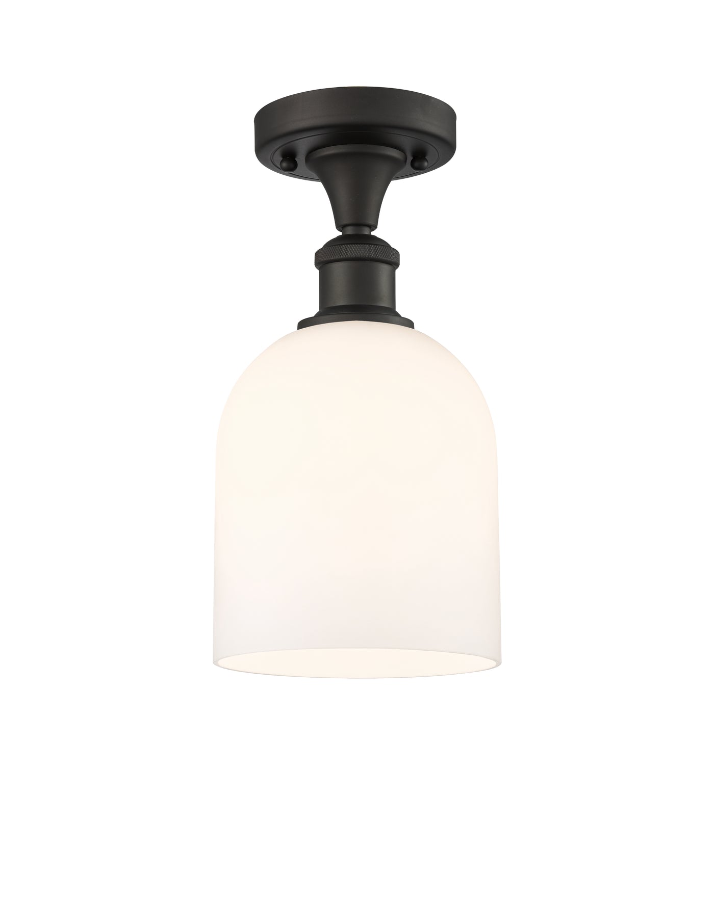 Edison Semi-Flush Mount Brushed Satin Nickel