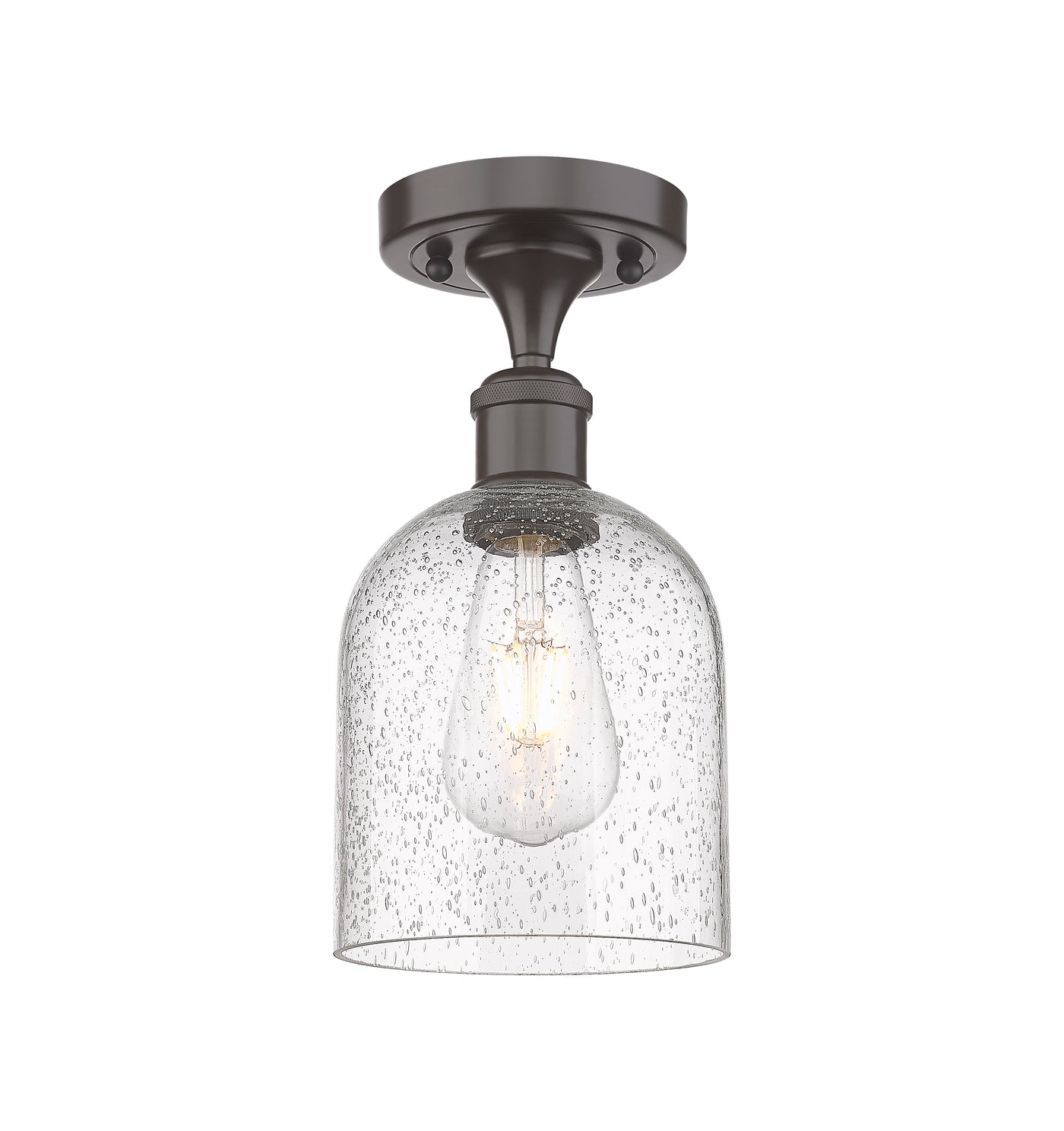Edison Semi-Flush Mount Brushed Satin Nickel