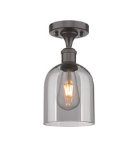 Edison Semi-Flush Mount Brushed Satin Nickel