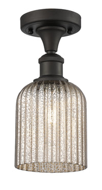 Edison Semi-Flush Mount Brushed Satin Nickel