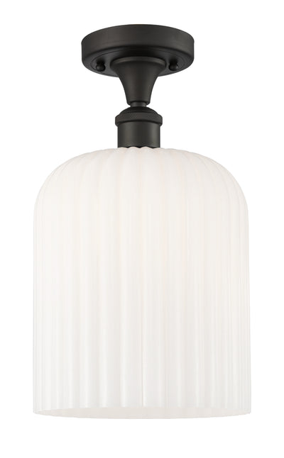Edison Semi-Flush Mount Brushed Satin Nickel