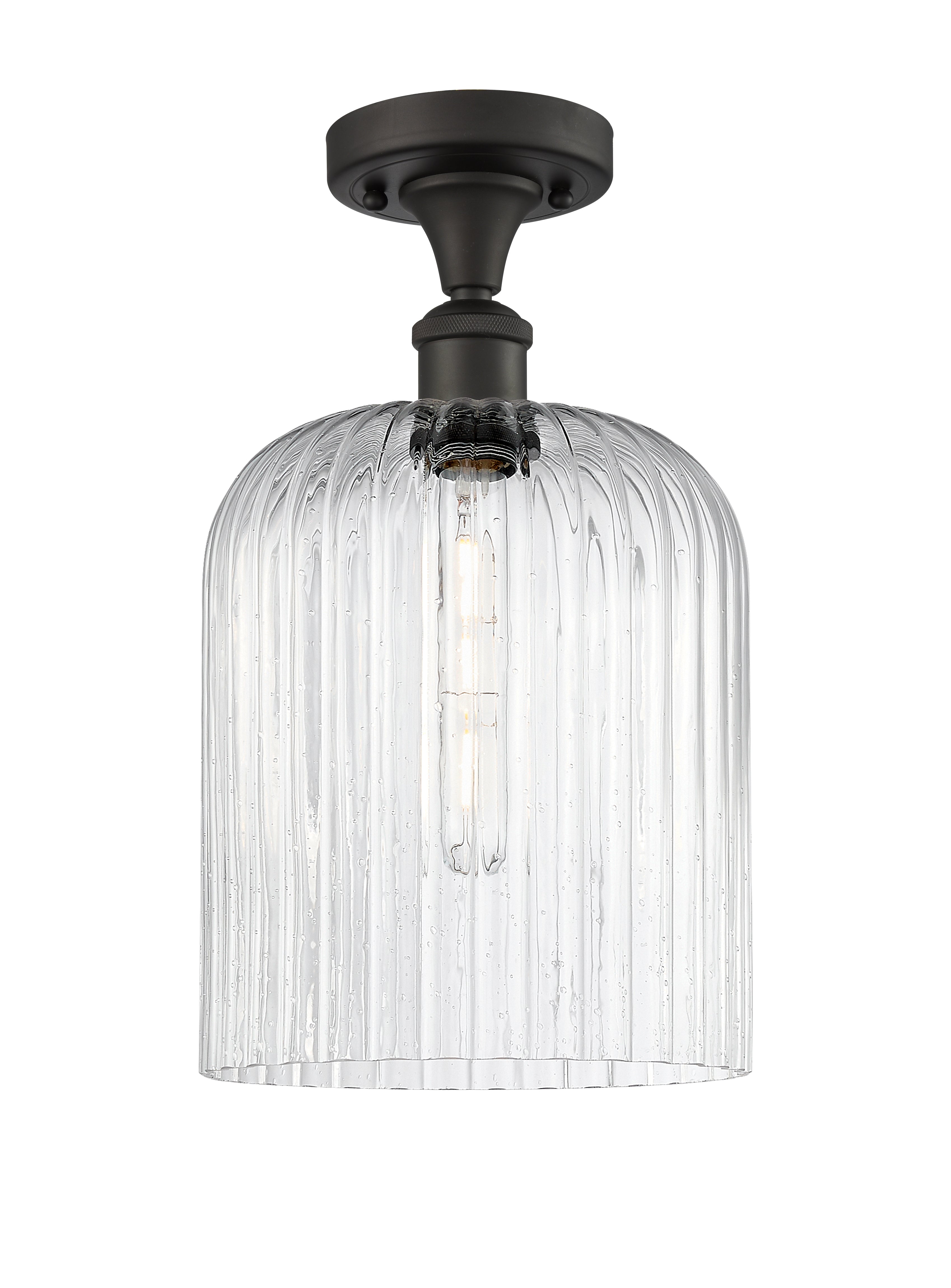 Edison Semi-Flush Mount Brushed Satin Nickel