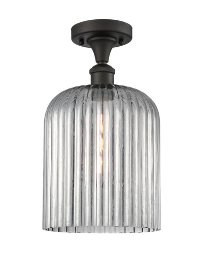 Edison Semi-Flush Mount Brushed Satin Nickel