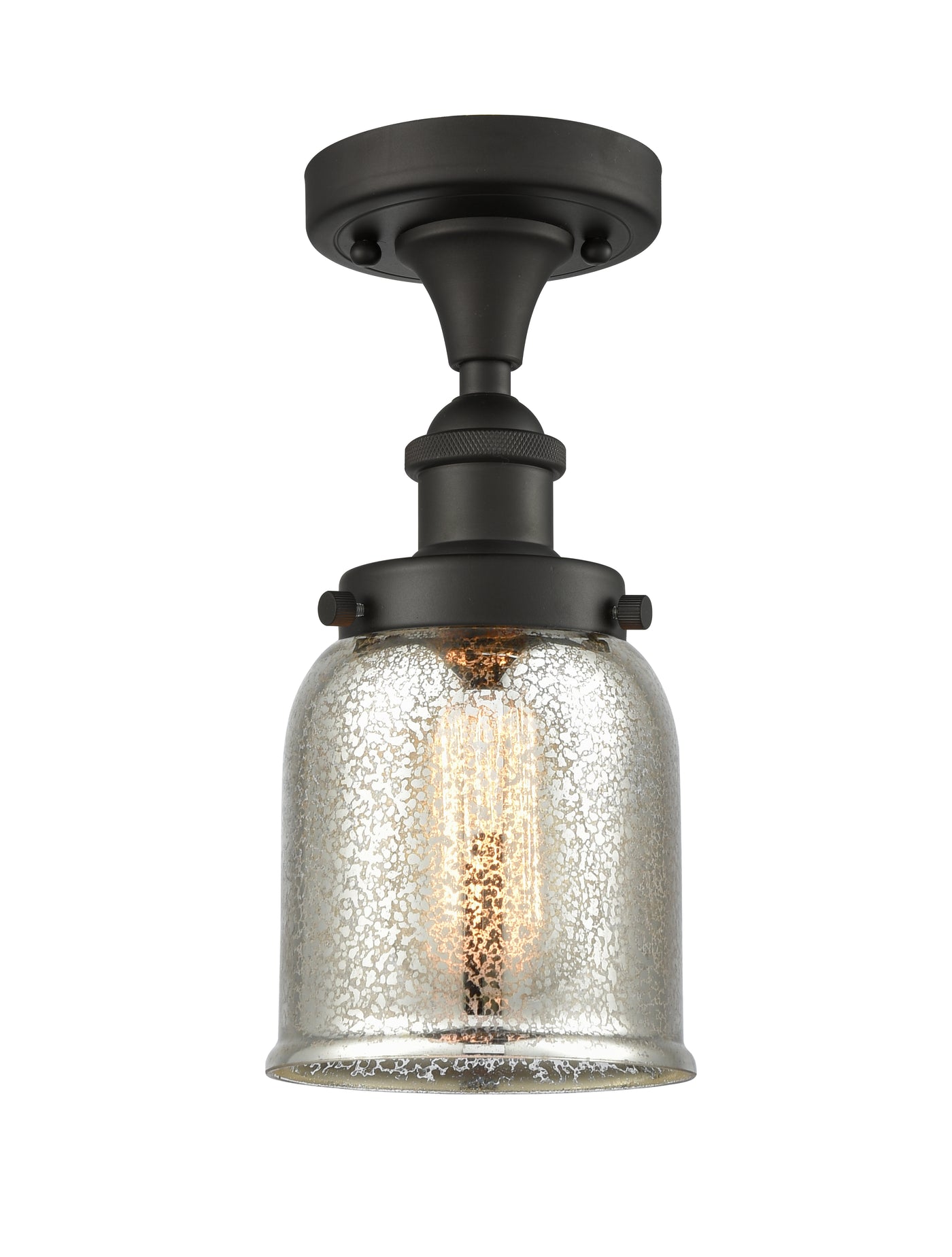 Edison Semi-Flush Mount Cast Brass Finish