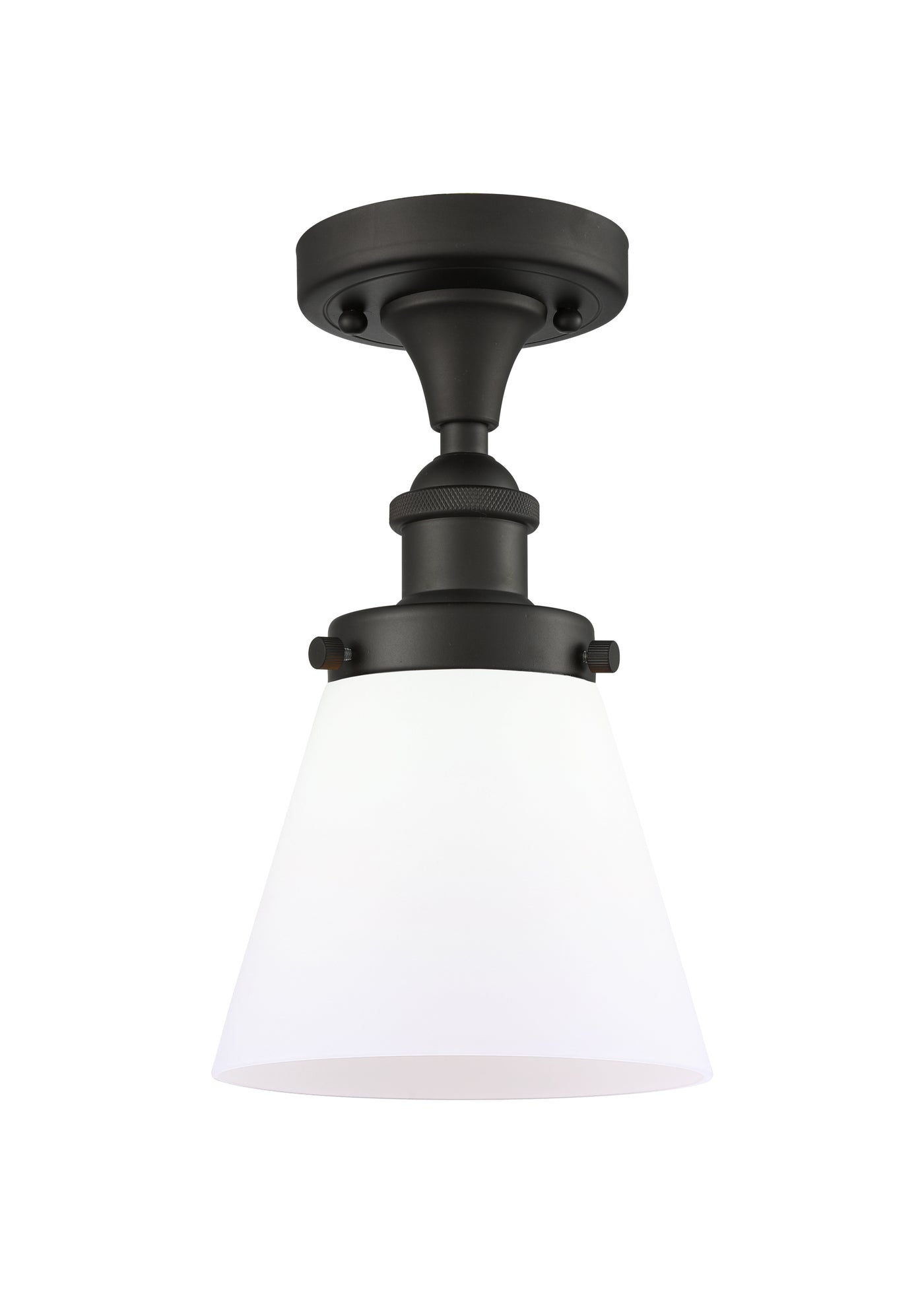 Edison Semi-Flush Mount Brushed Satin Nickel